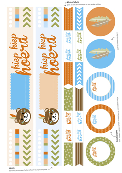 printable woodland meisje - labels